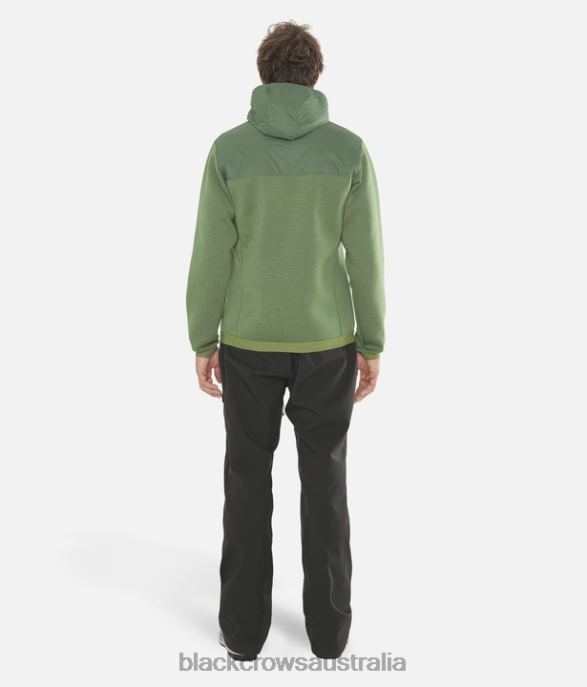 Black Crows Apparel 62HDJ132 Men Ferus Tech Wool Hoodie Olive Green