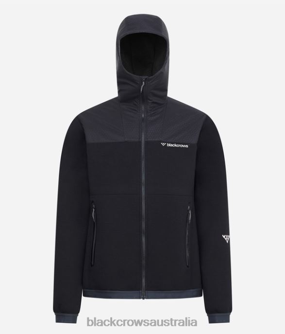 Black Crows Apparel 62HDJ144 Men Ferus Tech Wool Hoodie Black