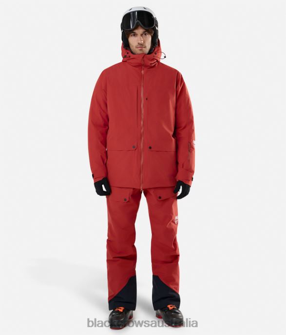 Black Crows Apparel 62HDJ70 Men Ora Body Map Jacket Rust Red