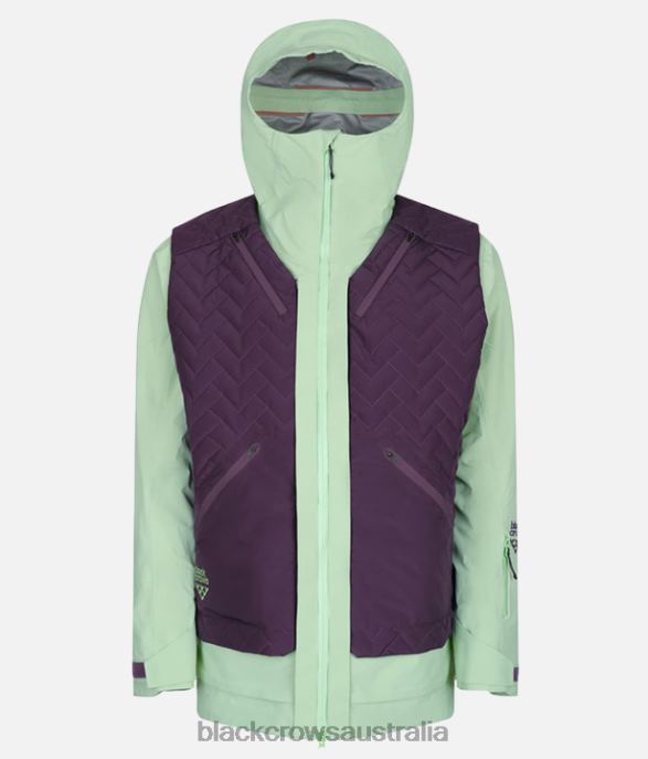 Black Crows Apparel 62HDJ79 Men Ora Xpore Modul Jacket Lightgreen-Deeppurple