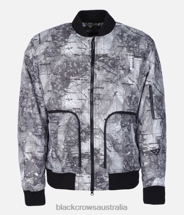 Black Crows Apparel 62HDJ97 Men Traverse Nest Bomber Jacket Black-White