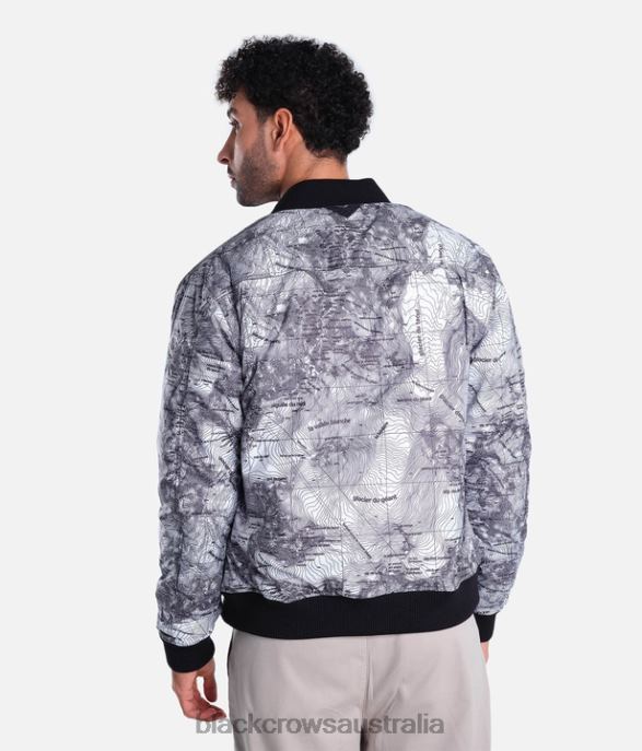 Black Crows Apparel 62HDJ97 Men Traverse Nest Bomber Jacket Black-White