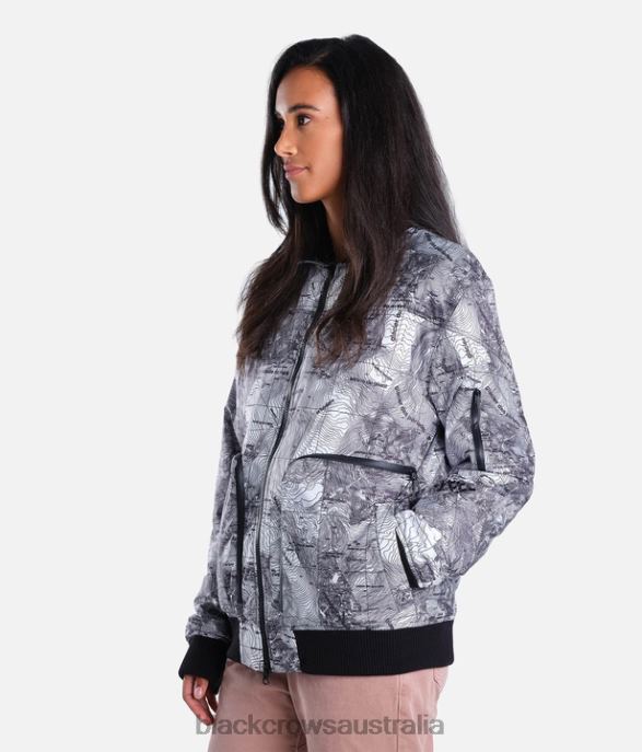 Black Crows Apparel 62HDJ97 Men Traverse Nest Bomber Jacket Black-White