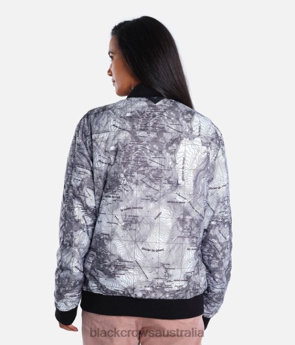 Black Crows Apparel 62HDJ97 Men Traverse Nest Bomber Jacket Black-White