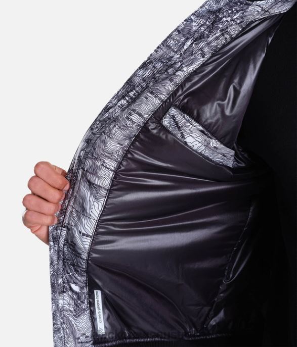 Black Crows Apparel 62HDJ97 Men Traverse Nest Bomber Jacket Black-White