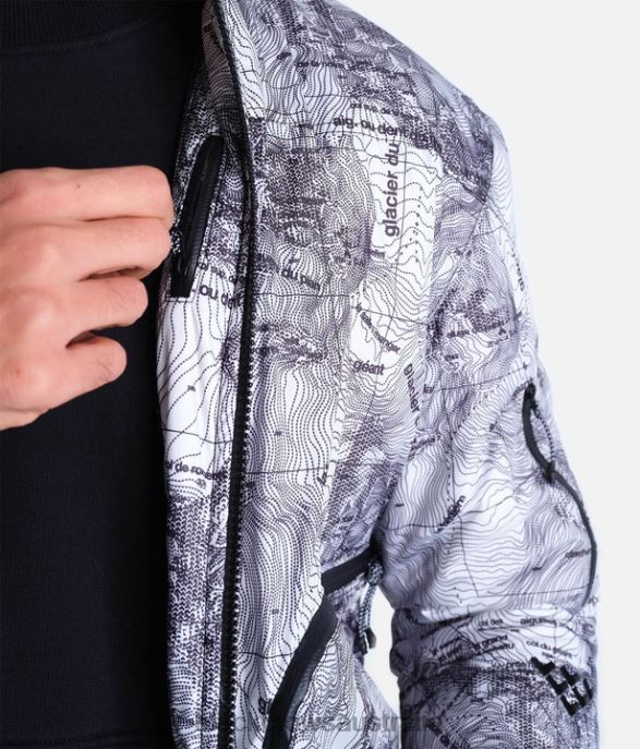 Black Crows Apparel 62HDJ97 Men Traverse Nest Bomber Jacket Black-White