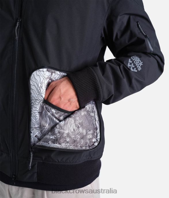 Black Crows Apparel 62HDJ98 Men Traverse Bomber Jacket Black