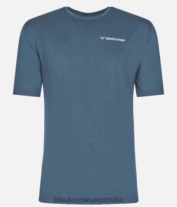 Black Crows Apparel 62HDJ148 Men Merino Blend Short Sleeve Tee Petrolblue