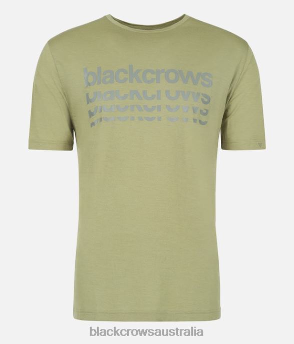 Black Crows Apparel 62HDJ155 Men Merino BC Short Sleeve Tee Olive Green