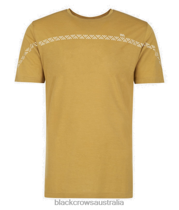 Black Crows Apparel 62HDJ157 Men Merino Short Sleeve Line Tee Gold
