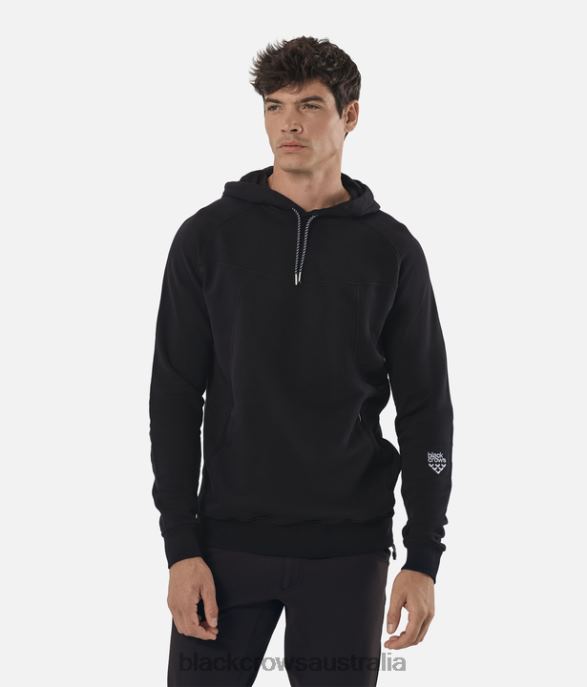 Black Crows Apparel 62HDJ188 Men Traverse Heavyweight Hoodie Black