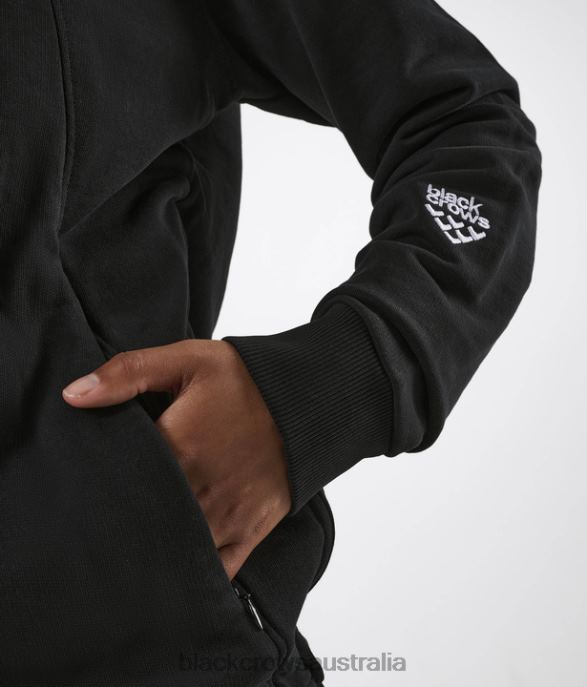 Black Crows Apparel 62HDJ188 Men Traverse Heavyweight Hoodie Black