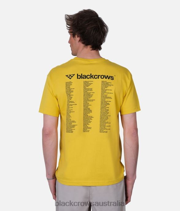Black Crows Apparel 62HDJ189 Men Motto Tee Yellow