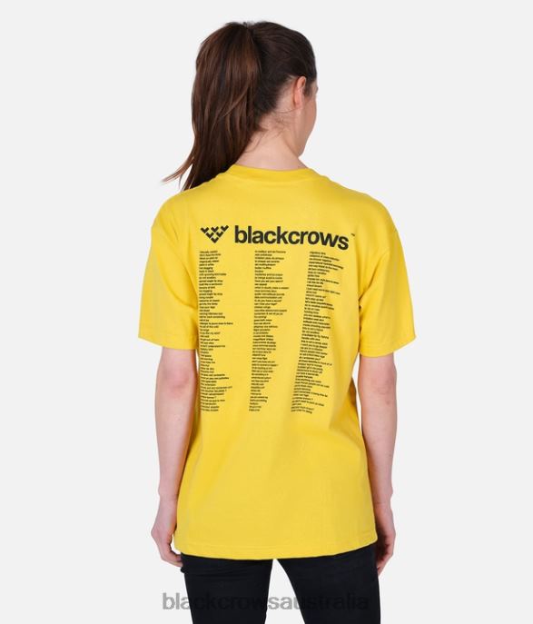 Black Crows Apparel 62HDJ189 Men Motto Tee Yellow