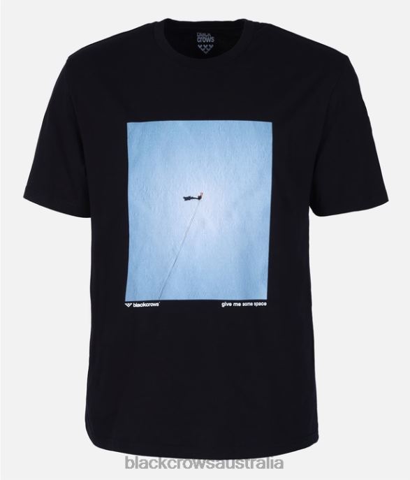 Black Crows Apparel 62HDJ192 Men Camox Freebird Motto Premium Organic Tee Black