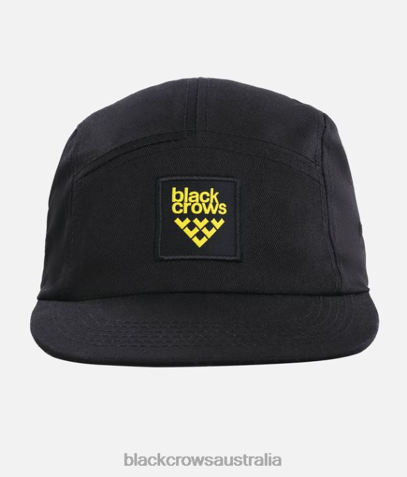 Black Crows Accessories 62HDJ221 Men Quintus Cotton 5 Panel Cap Black-Yellow