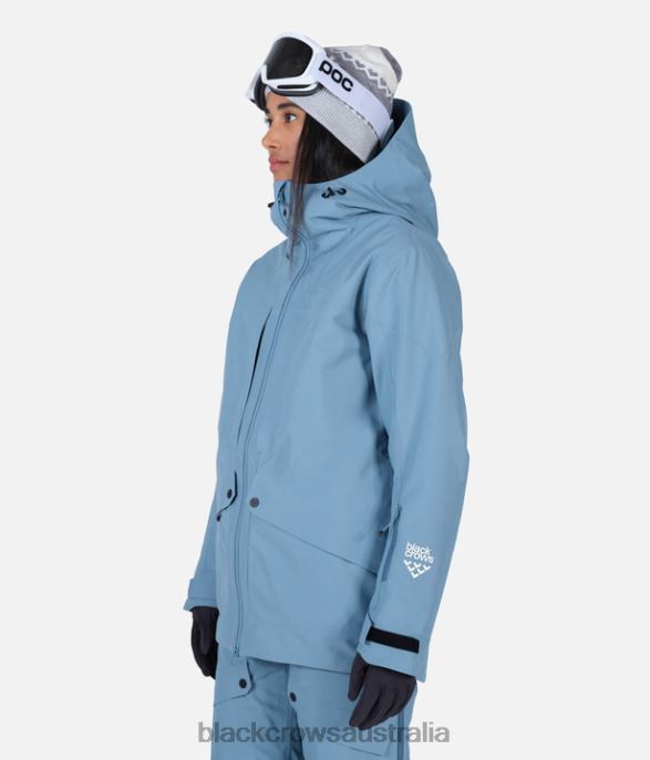 Black Crows Apparel 62HDJ230 Women Ora Body Map Jacket Stone Blue