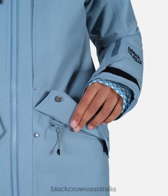 Black Crows Apparel 62HDJ230 Women Ora Body Map Jacket Stone Blue