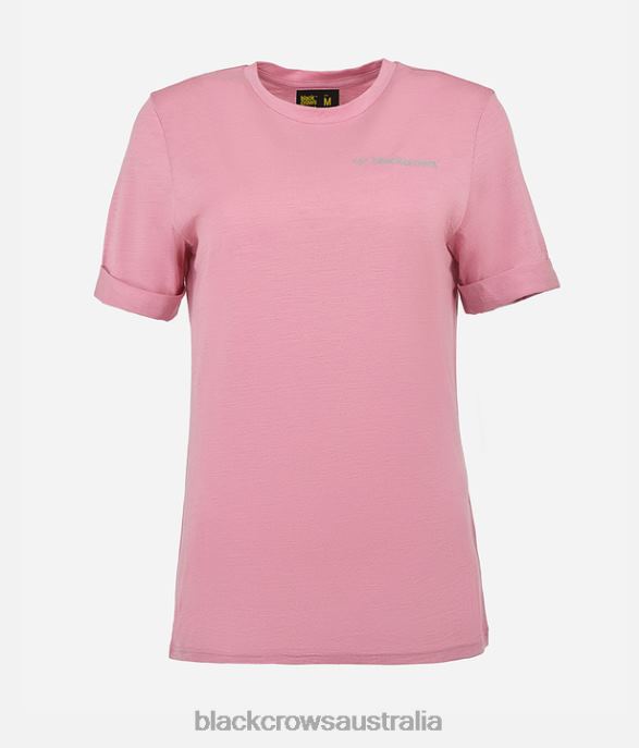 Black Crows Apparel 62HDJ261 Women Merino Blend Short Sleeve Tee Old Rose