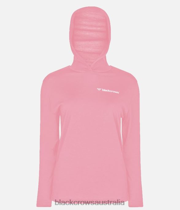 Black Crows Apparel 62HDJ264 Women Merino Blend Hoodie T-Shirt Old Rose